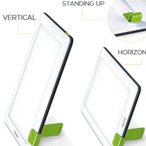 Portable mirror with Daylight Lamp- UV-Free 10,000 Lux LED Bright White …